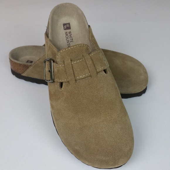 White Mountain Shoes - White Mountain Gracie Clogs Tan Suede 7 NWOT